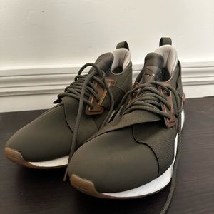 Puma muse metallic sneakers jade green with copper